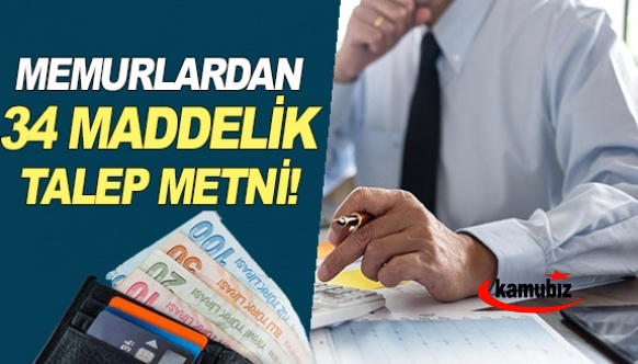 Erdoğan sözleşmeliye kadro detayları açıklamadan, memurlar 34 maddelik taleplerini açıkladı!