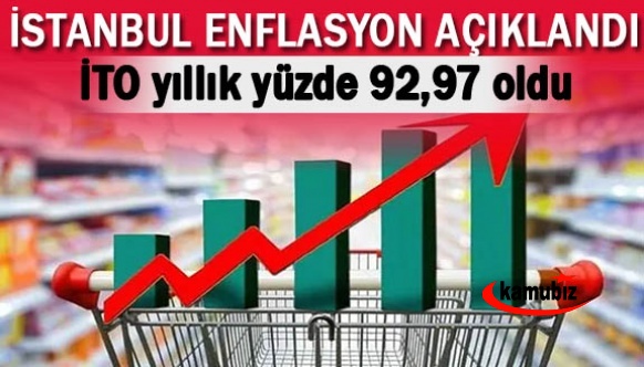 TÜİK öncesi İstanbul'un enflasyonu açıklandı! İTO yıllık yüzde 92,97 oldu