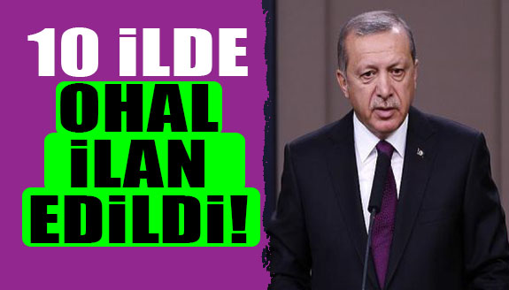 Erdoğan: 10 ilde Anayasa gereğince OHAL ilan edildi