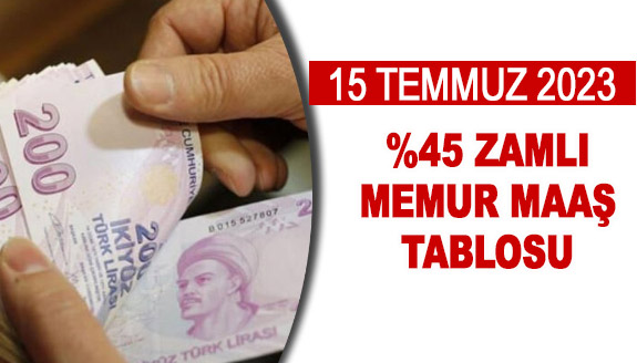 Milliyet gazetesi yüzde 45 zamla memur maaşlarını hesapladı 15 Temmuz 2023