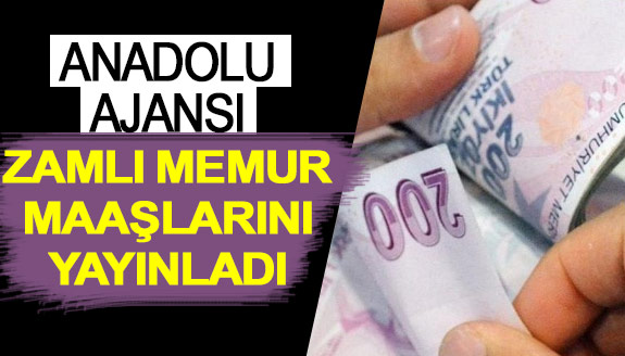 Anadolu Ajansı meslek meslek zamlı memur maaşlarını yayımladı