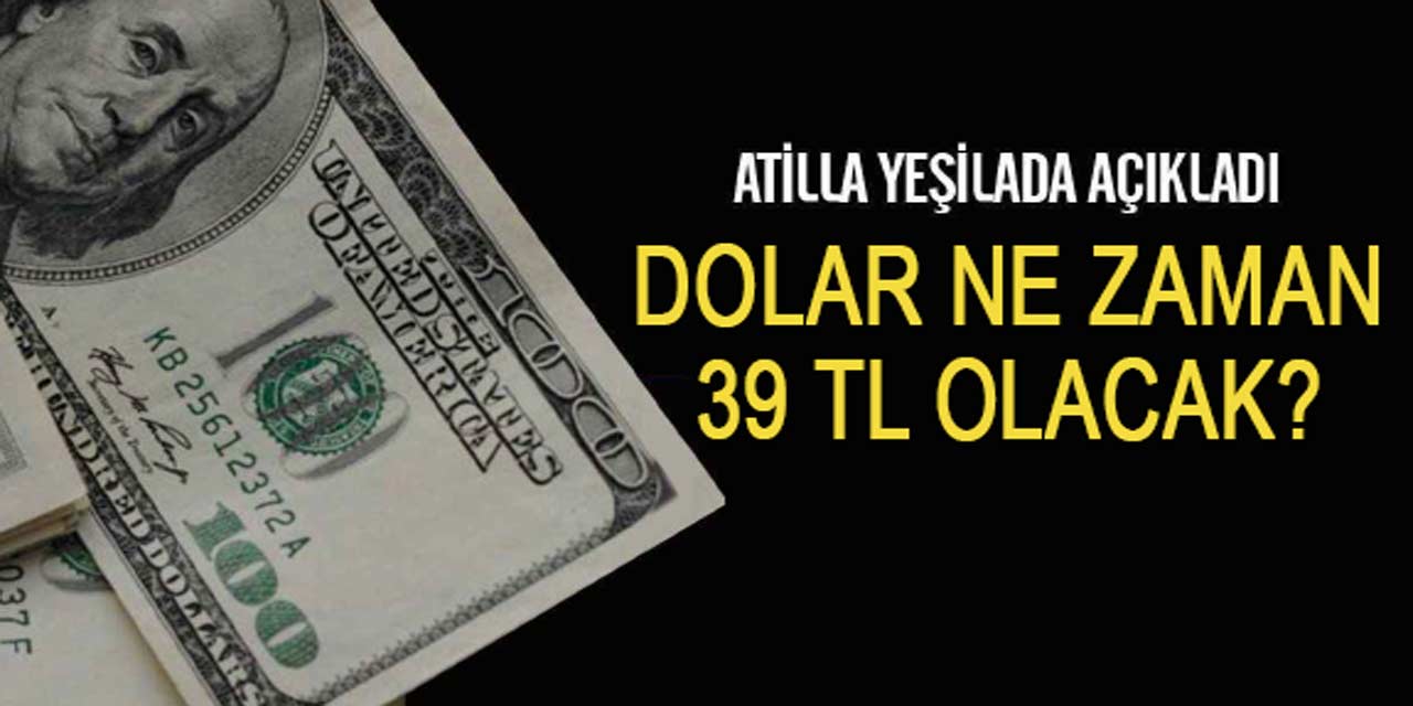 Atilla Yeşilada uyardı: Dolar ne zaman 39 TL olacak!