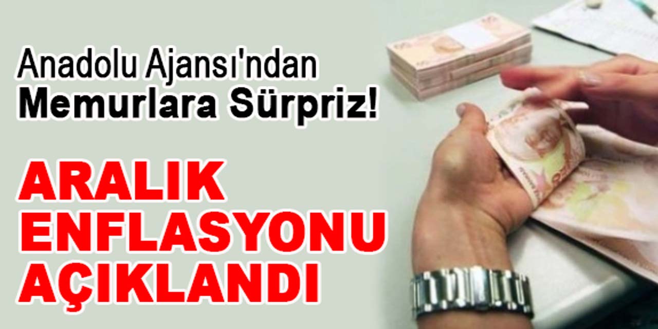 Anadolu Ajansı'ndan Memurlara Büyük Sürpriz! Aralık Enflasyonu Açıklandı